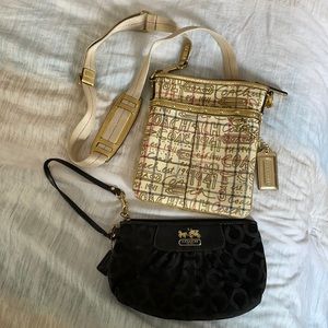 Coach messenger bag and wristlet